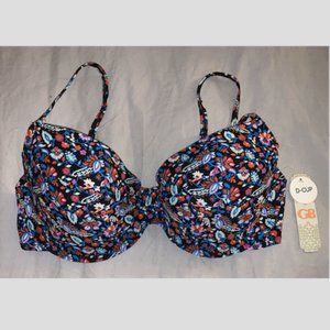 Gianni Bini Womens Bikini Top Floral Underwire 36D